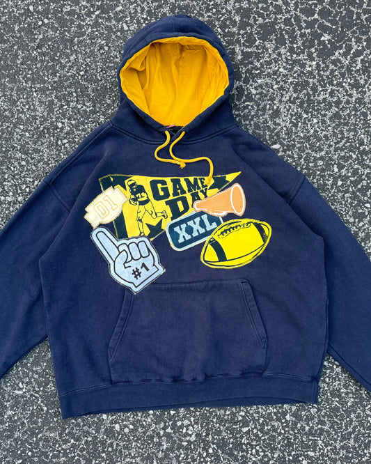 NAVY & YELLOW Pennant Hoodie