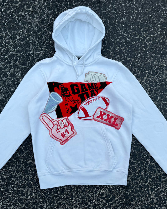 RED & WHITE WHITE Pennant Hoodie