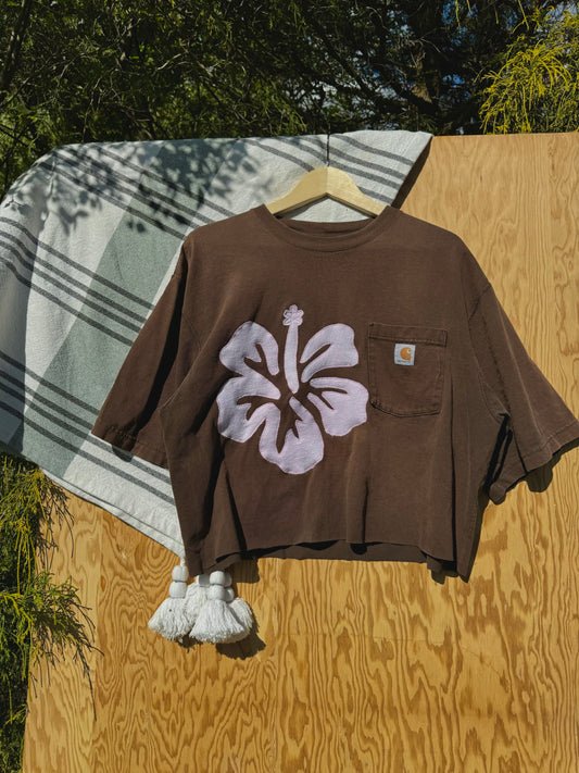 PINK AND BROWN HIBISCUS