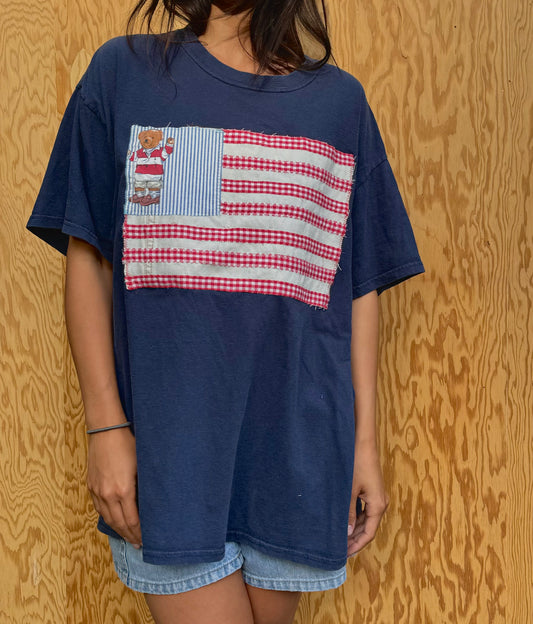 POLO BEAR AMERICAN FLAG TEE