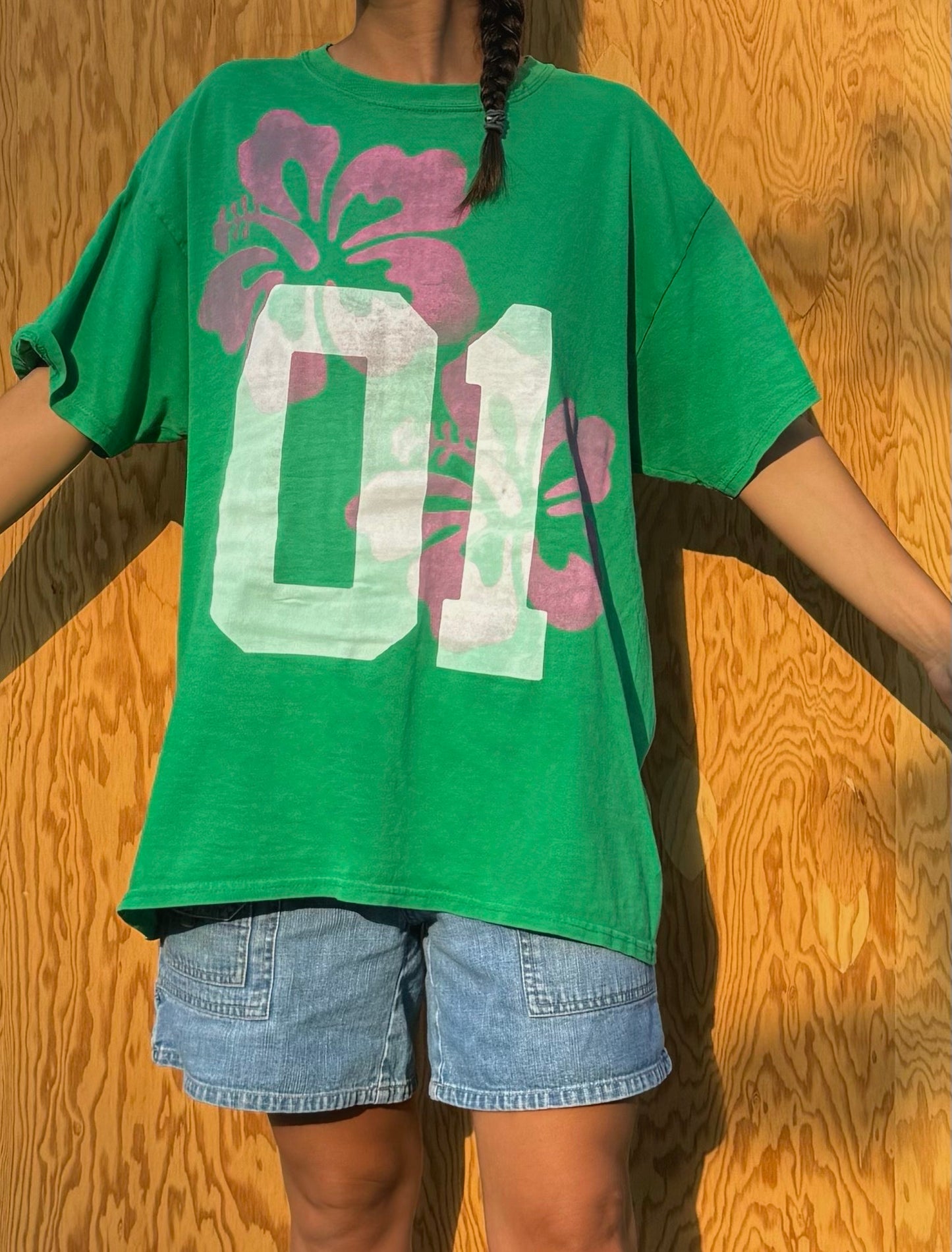 GREEN HIBISCUS TEE